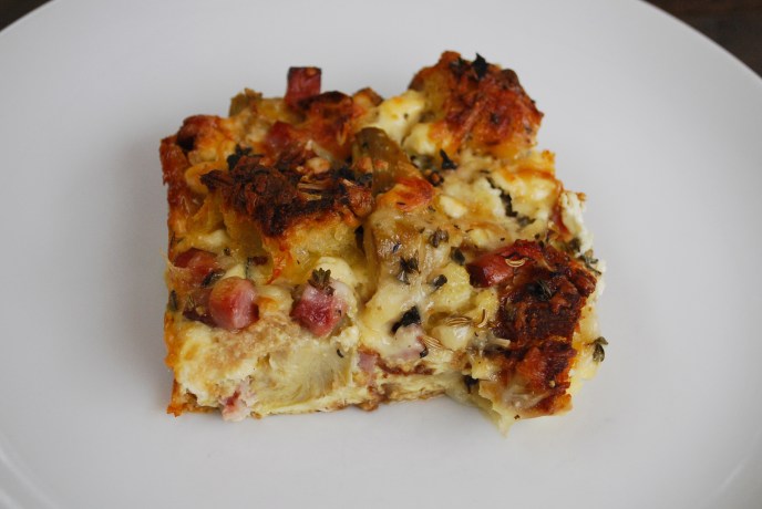 Goat Cheese Strata